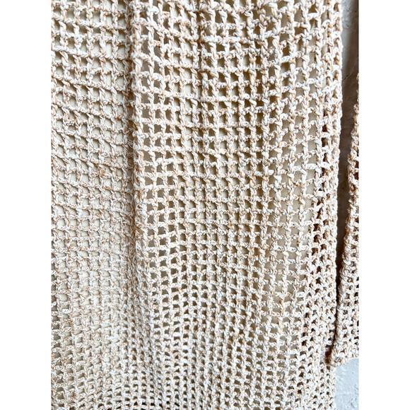 NWT Dion Lee Knit Pinnacle Stirrup Crochet Mini Dress Beige Marble Women XS - Picture 4 of 7